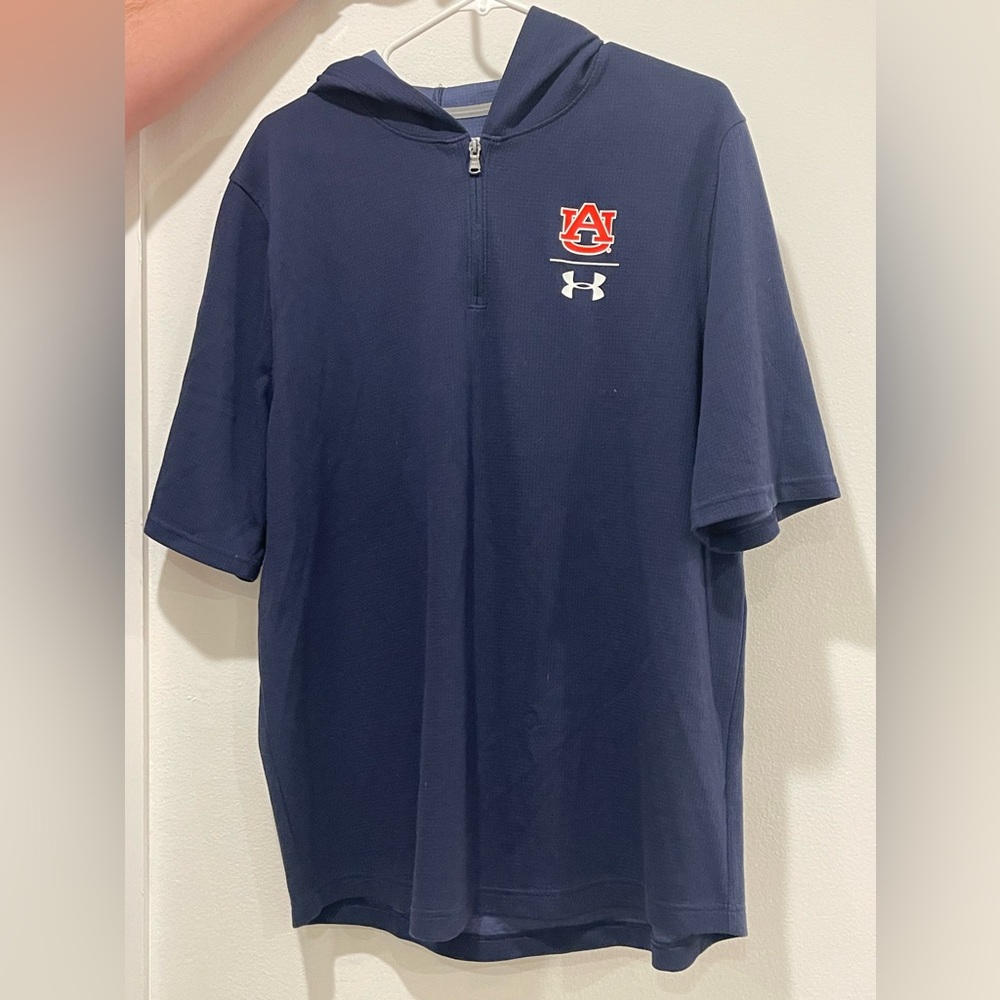 Auburn Quarter Zip short sleeve Hoodie